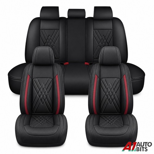 Black red leather full set - black,