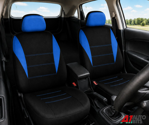 Front blue black - black, car